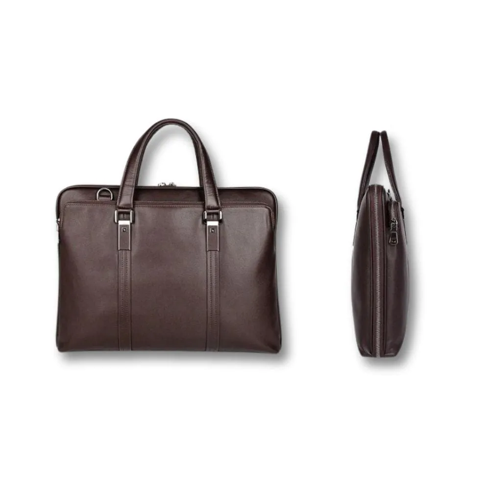 Maison Sacoches Eryon sacoche porte-documents cuir noir 15,6 pouces
