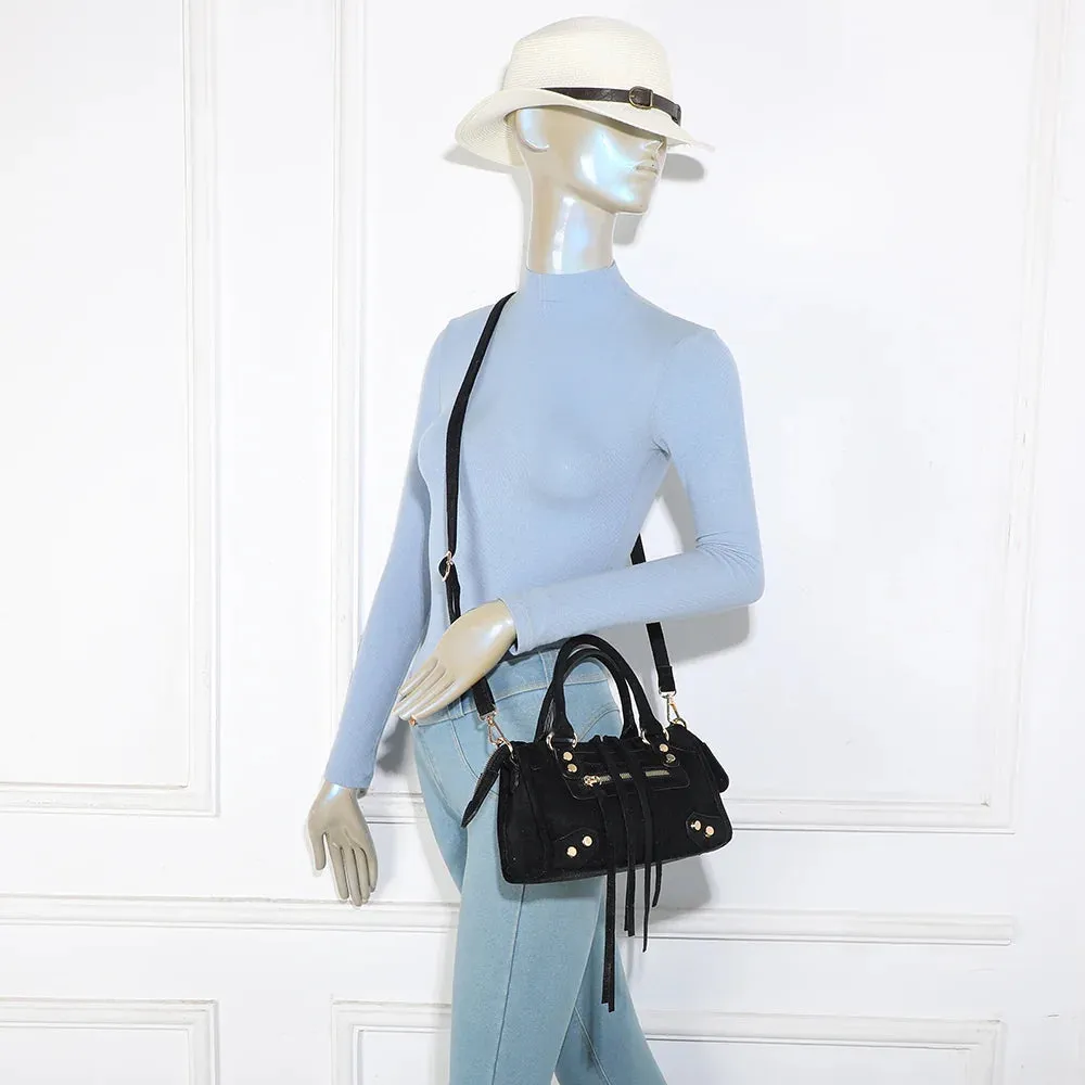 Gallantry Paris Velora sac à main noir suédine