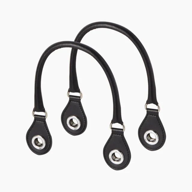 O bag anses goutte perforées noires effet nappa