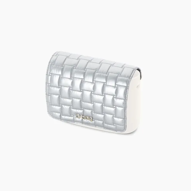 O bag O pocket rabat matelassé argent aimanté