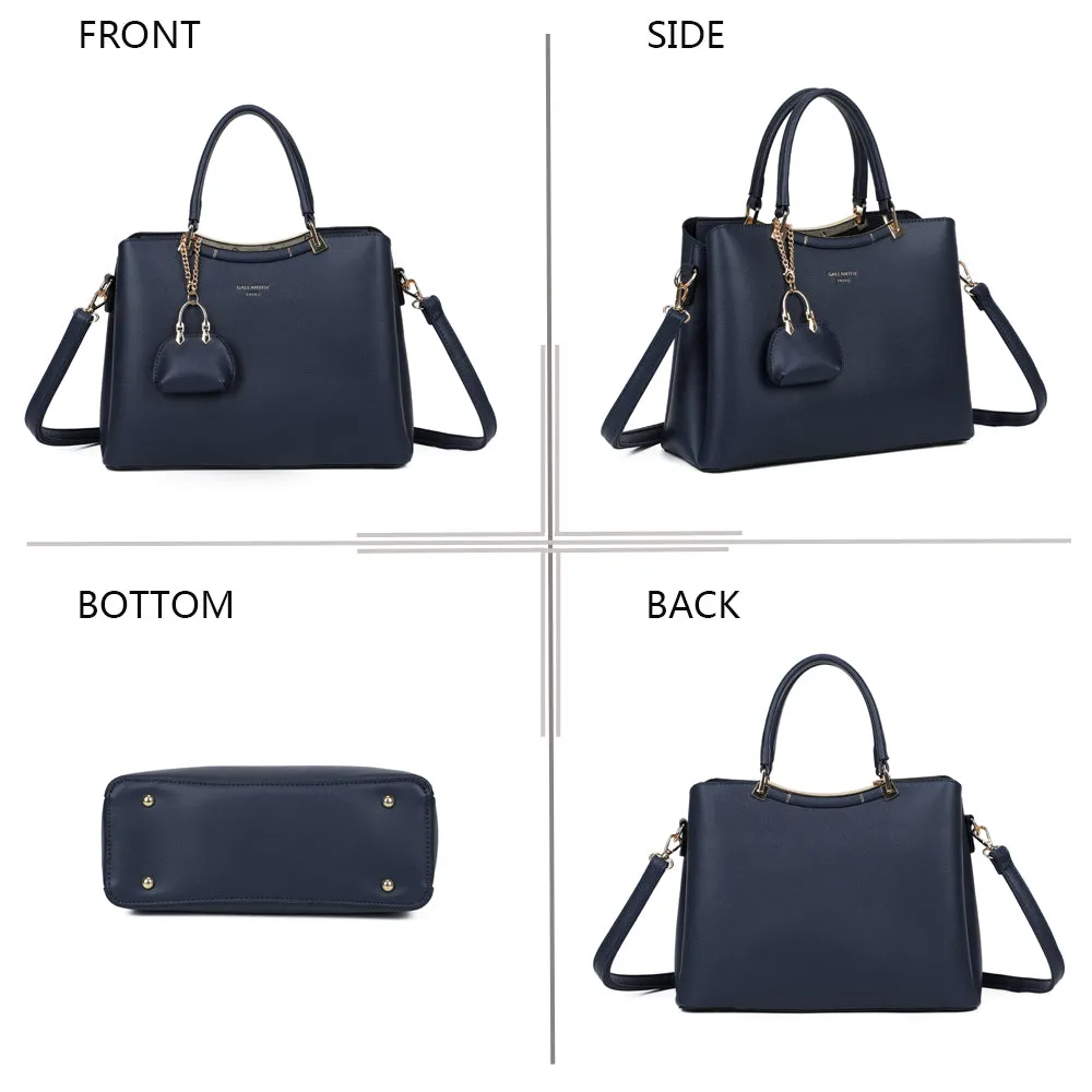 Gallantry La Cassia sac à main bleu foncé grainé