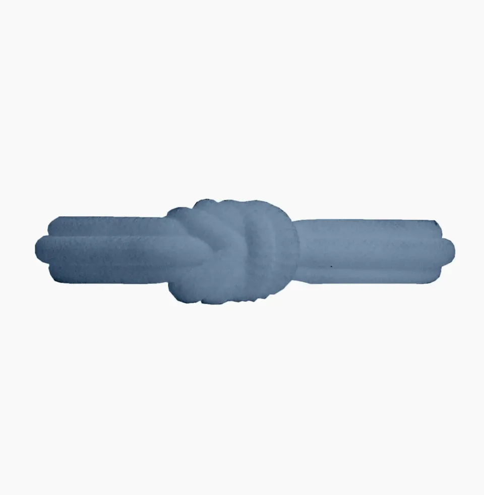O bag O Bracelet Knot Single bracelet silicone bleu clair