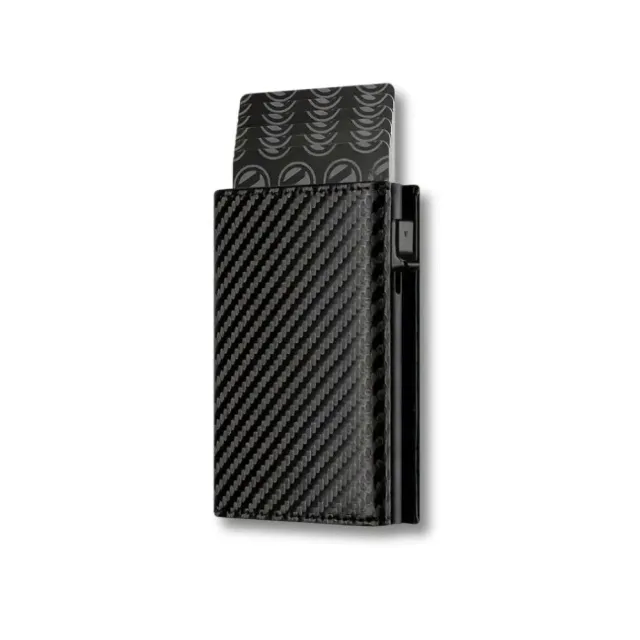 Maison Sacoches Oris porte-monnaie homme noir carbon RFID