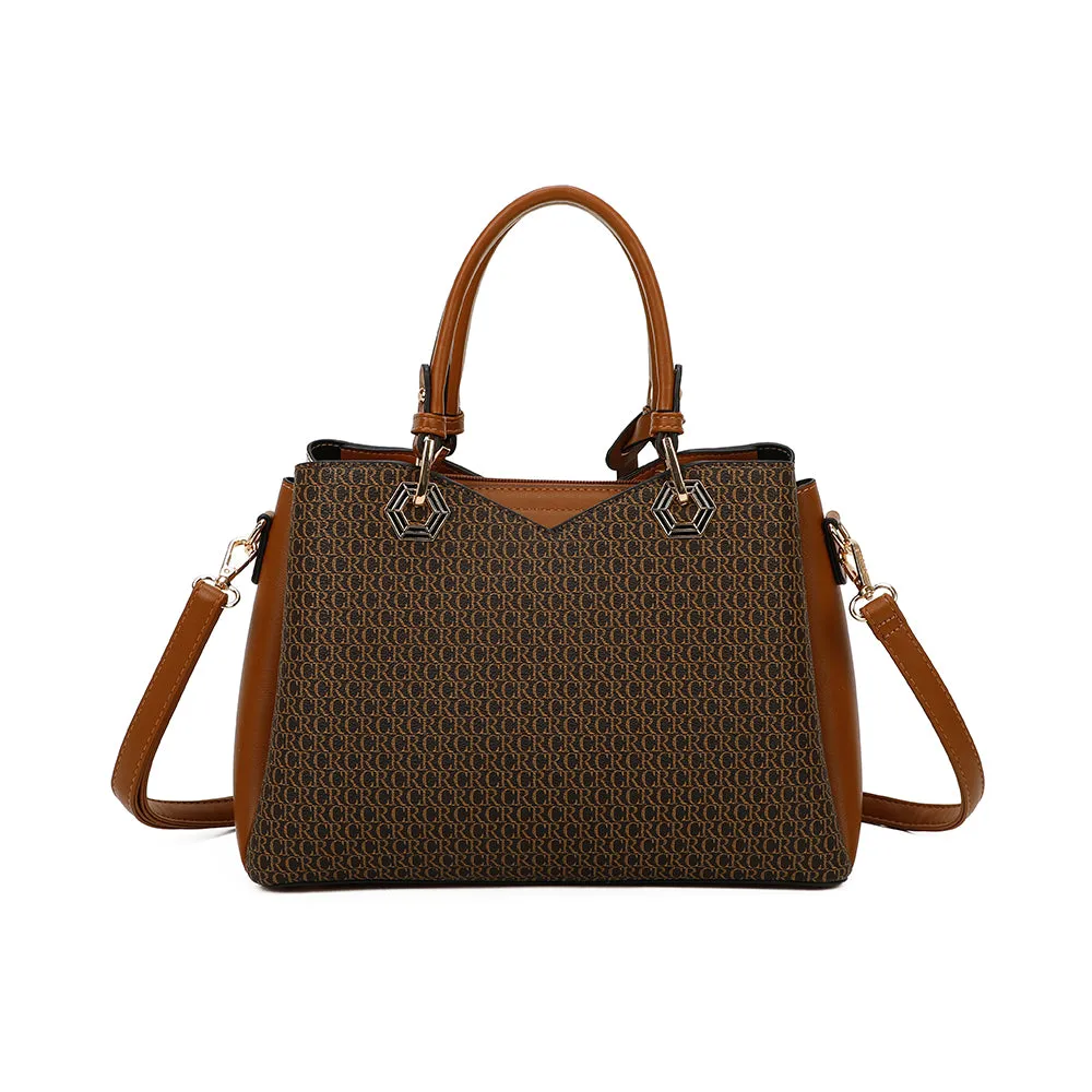 Gallantry Valentina sac à main marron beige bicolore