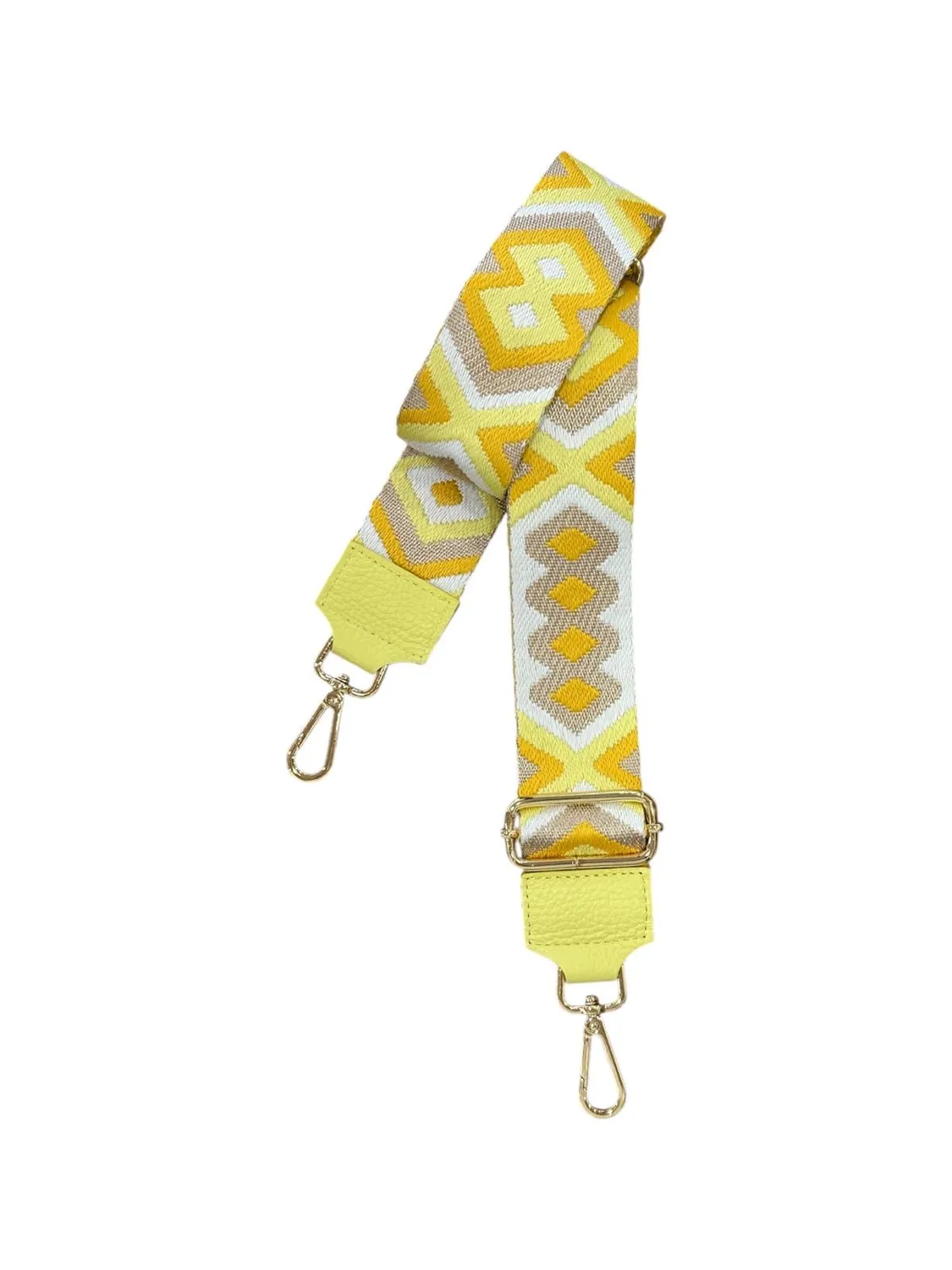 Hexagone Cuir Boem anse sac nylon aqua tressé 5 cm