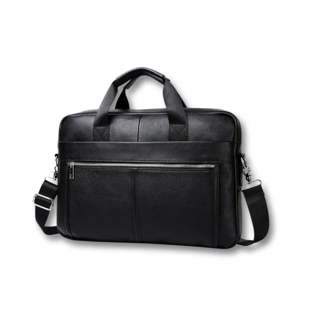 Maison Sacoches Hadran porte-documents cuir Café 15,6"