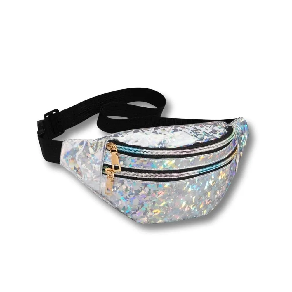 Maison Sacoches Laser sac banane noir brillant