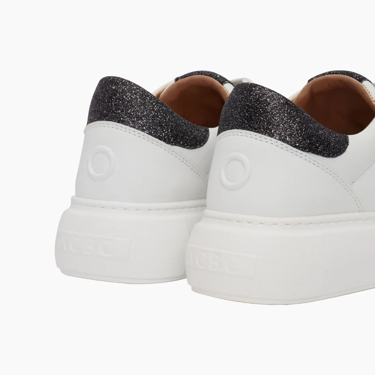 O bag Dubai sneakers blanc noir glitter taille 37