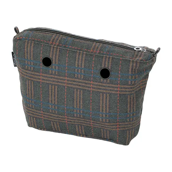 O bag doublure intérieure zip écossais militaire