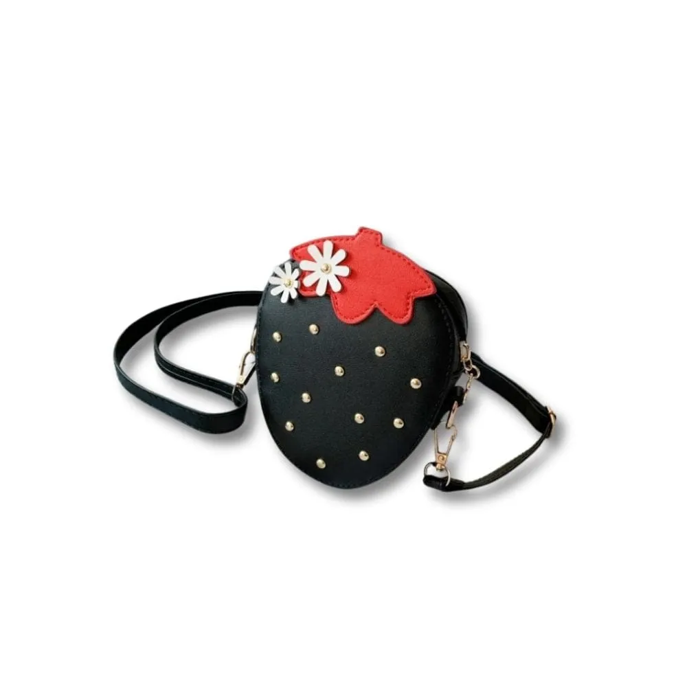 Maison Sacoches Fresca sac petite fille fraise noir