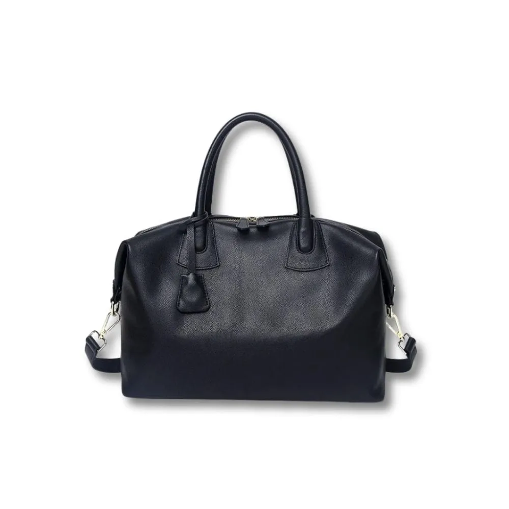 Maison Sacoches Élise sac cabas femme Noir cuir véritable