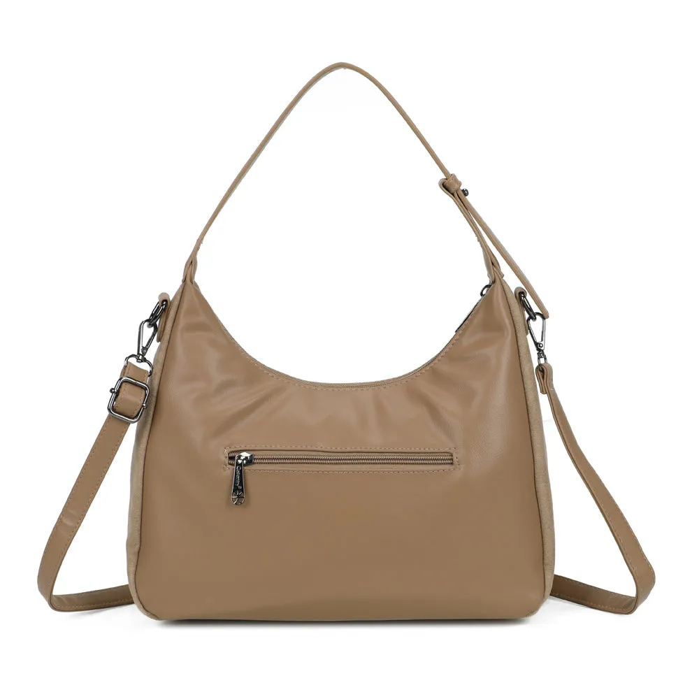 Gallantry Paris Le Songe Sac épaule D.Taupe effet suédé