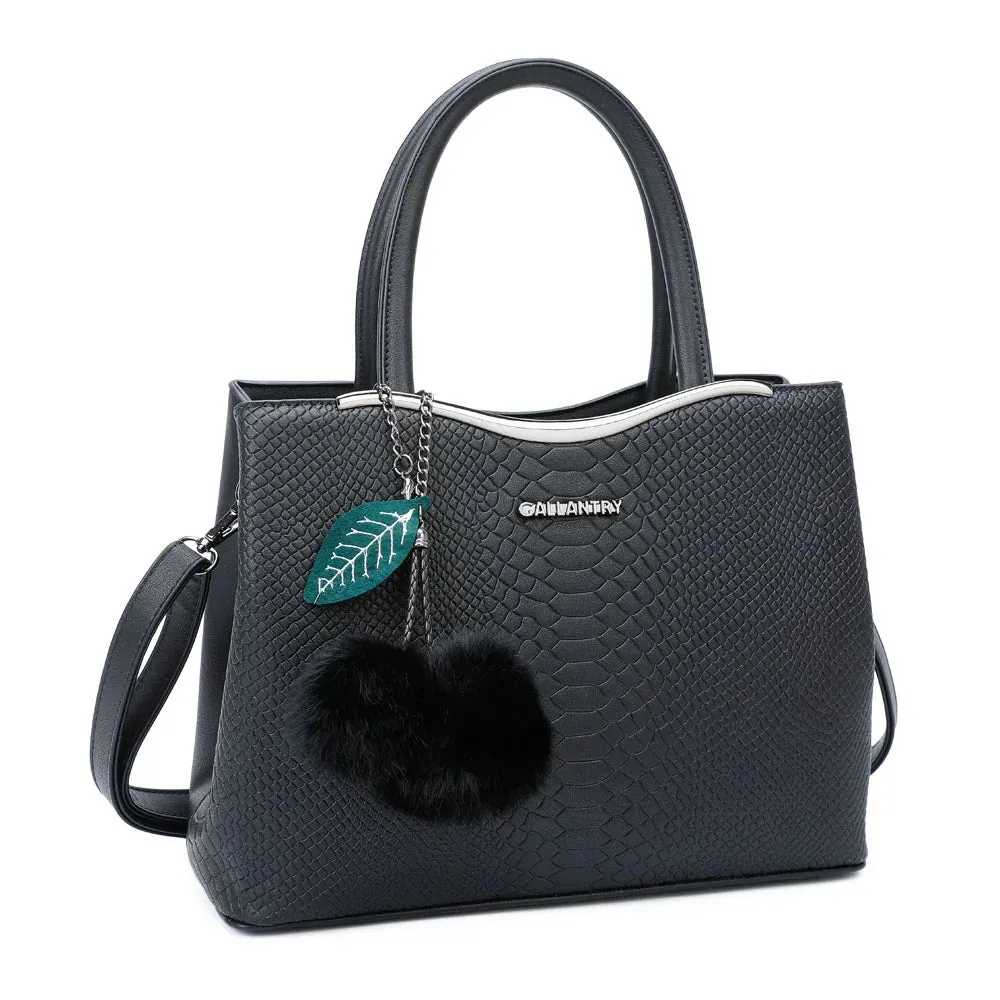 Gallantry Paris Hailey sac à main noir effet serpent