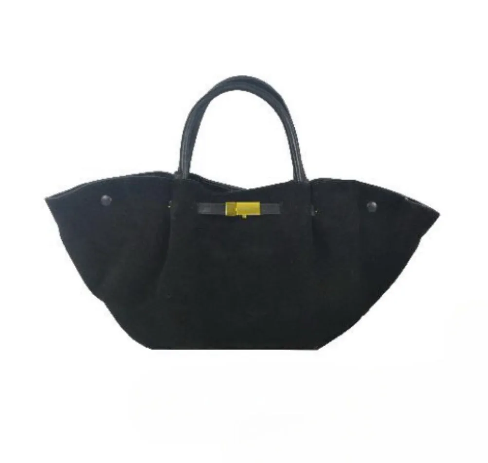Hexagone Cuir Volanti sac à main daim