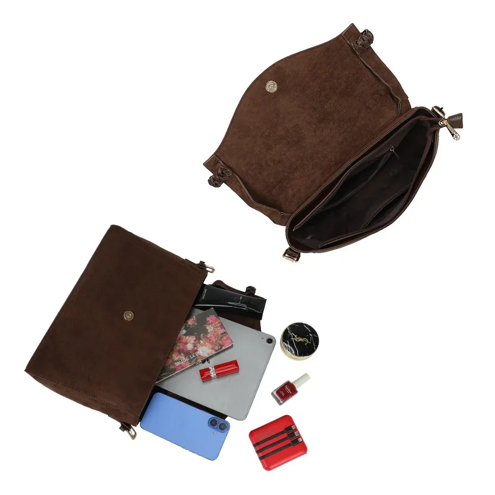 Gallantry Le Paloma sac bandoulière noir aspect suédé