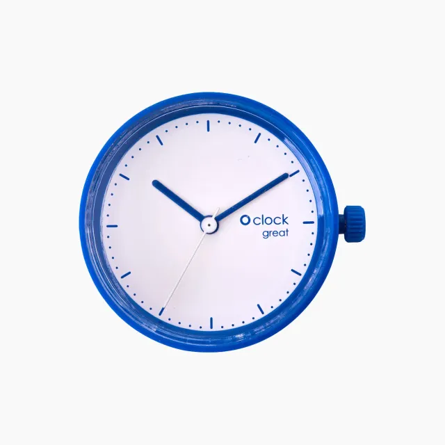 O bag O clock great mécanisme seconds bleu iris