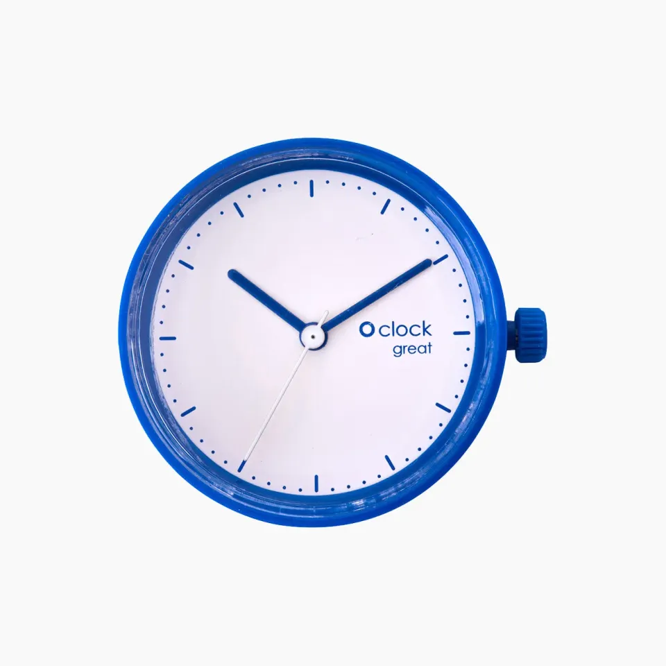 O bag O clock great mécanisme seconds bleu iris