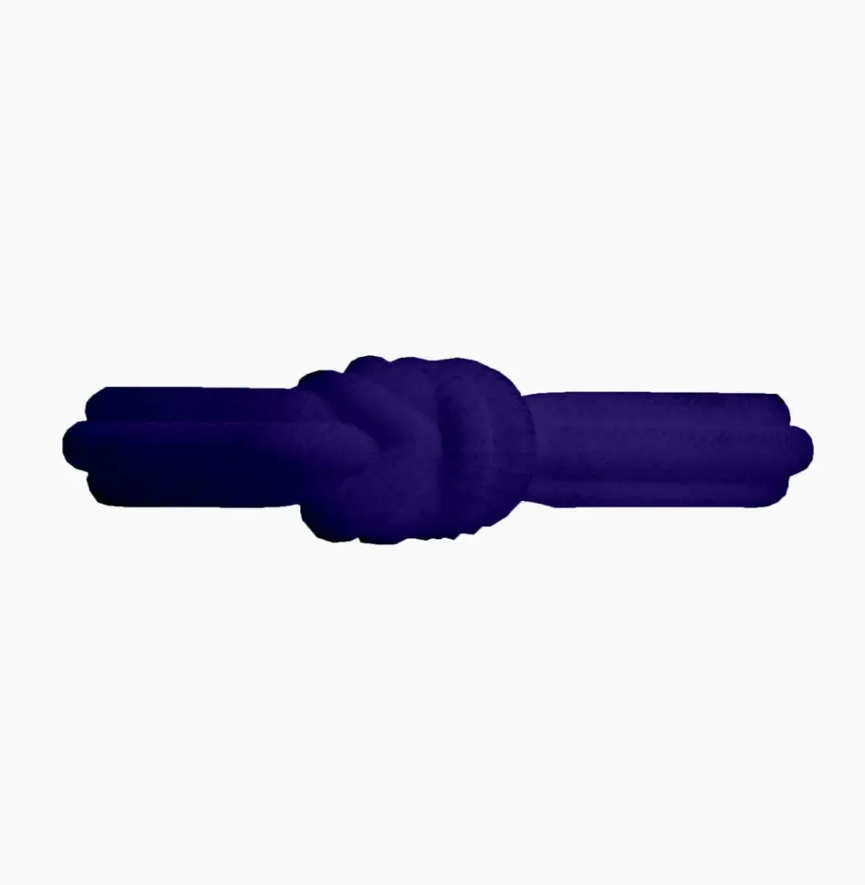 O bag Knot Single bracelet silicone bleu iris nœud