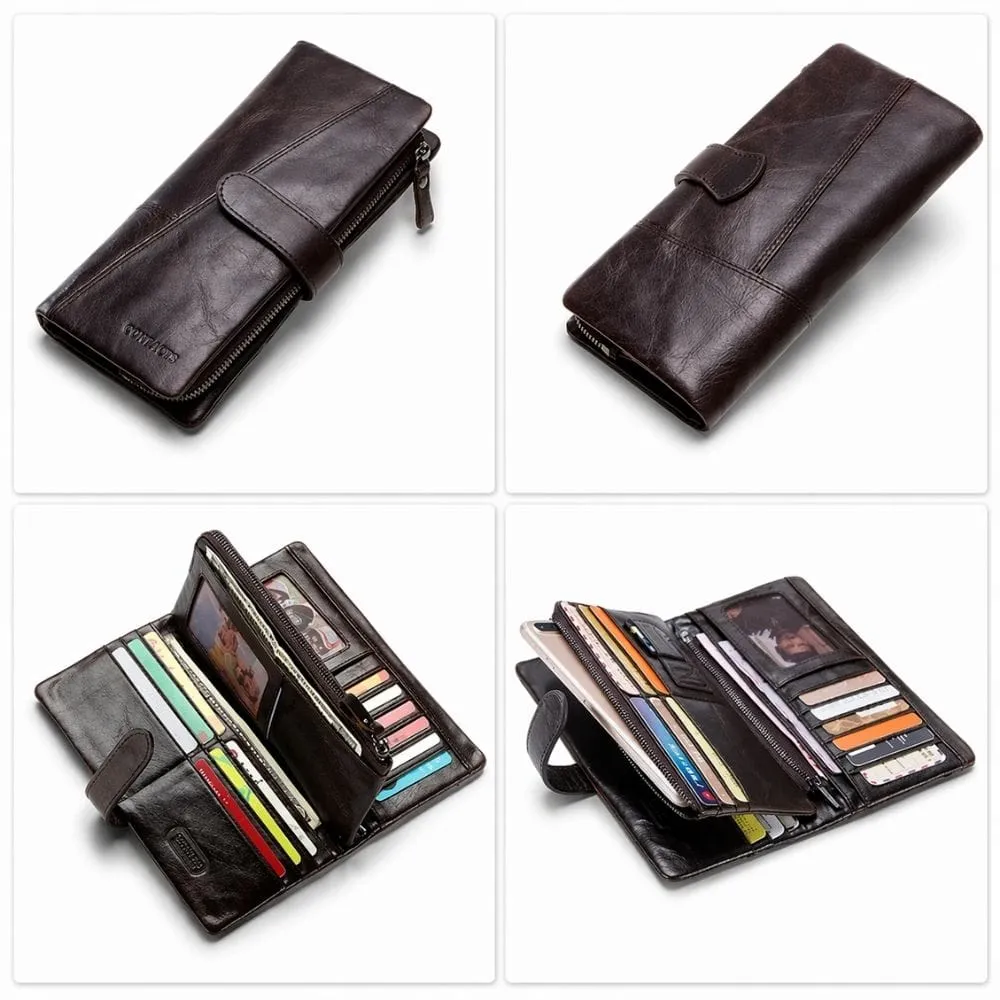 Maison Sacoches Loxen portefeuille homme grand format Marron L cuir