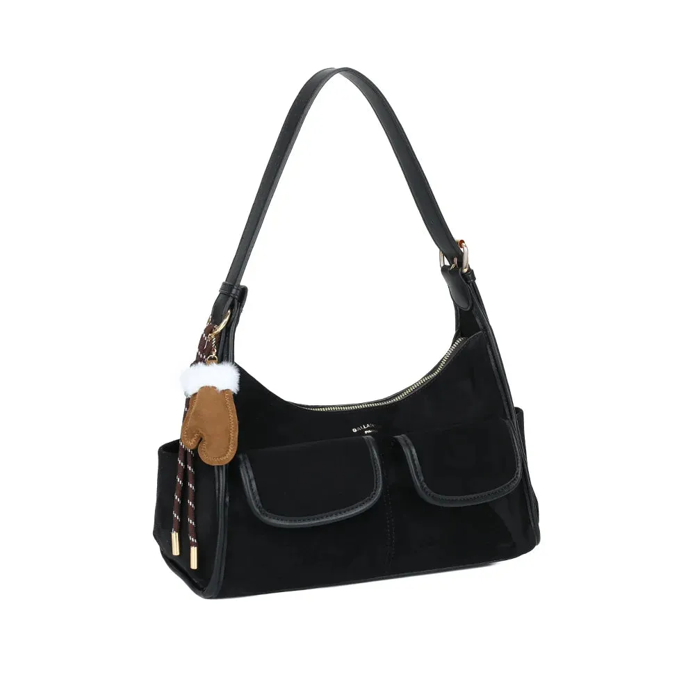 Gallantry Harper sac à main épaule taupe foncé suédine
