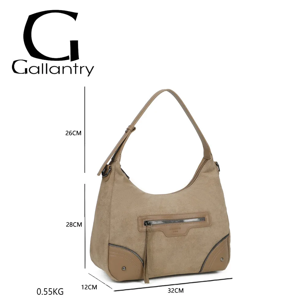 Gallantry Paris Le Songe Sac épaule D.Taupe effet suédé