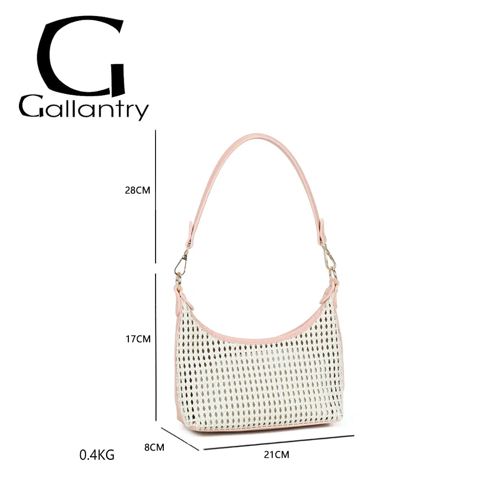 Gallantry Paris Sira Riviera Sac à main Rose Tressé