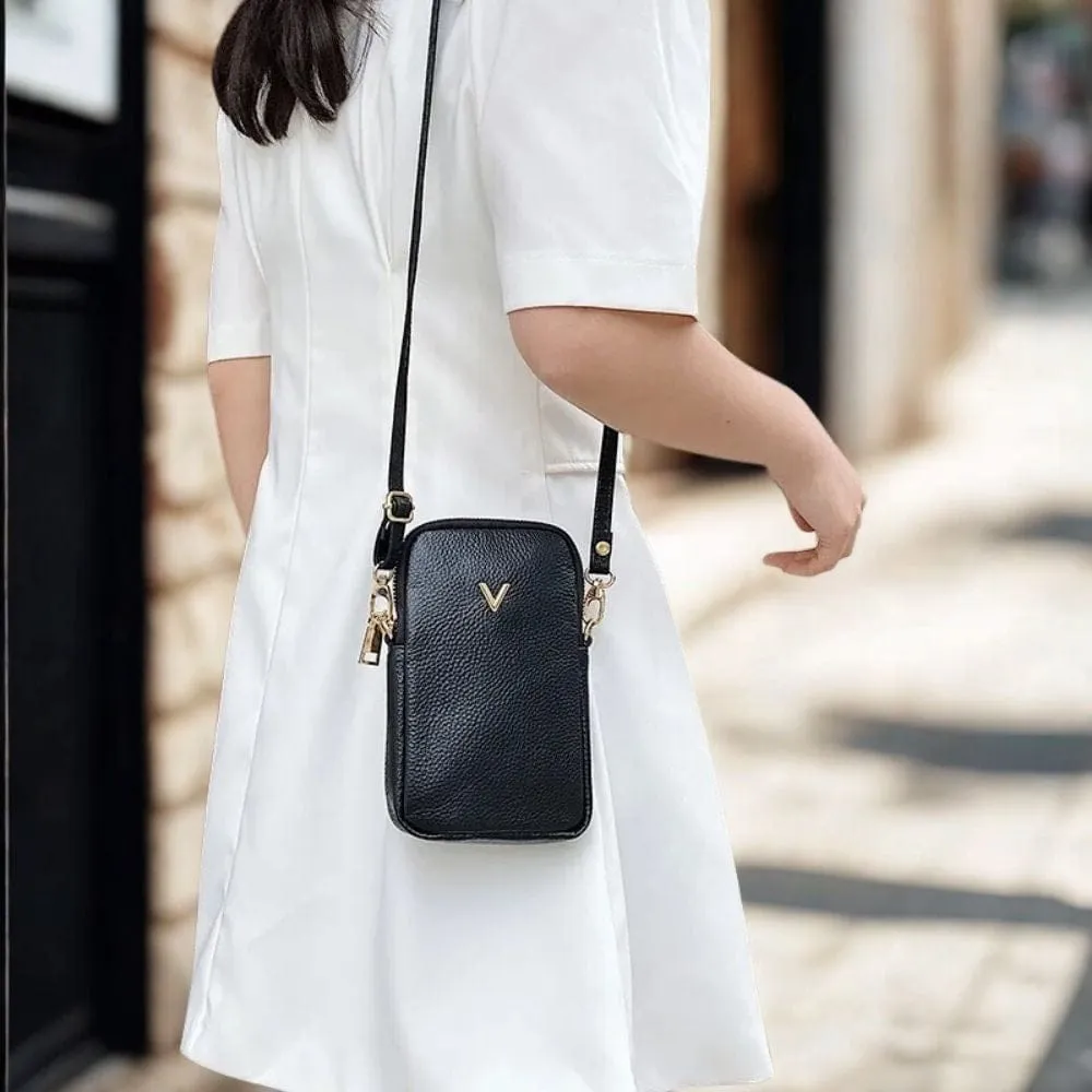 Maison Sacoches Jade petit sac simili cuir noir compact