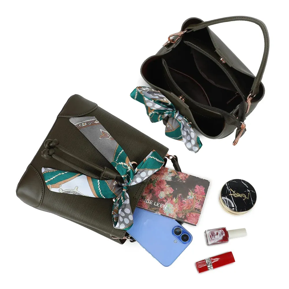 Gallantry Elysane sac seau vert foncé foulard