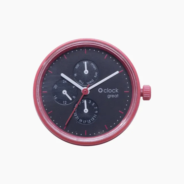 O bag O clock Great mécanisme rouge seconds