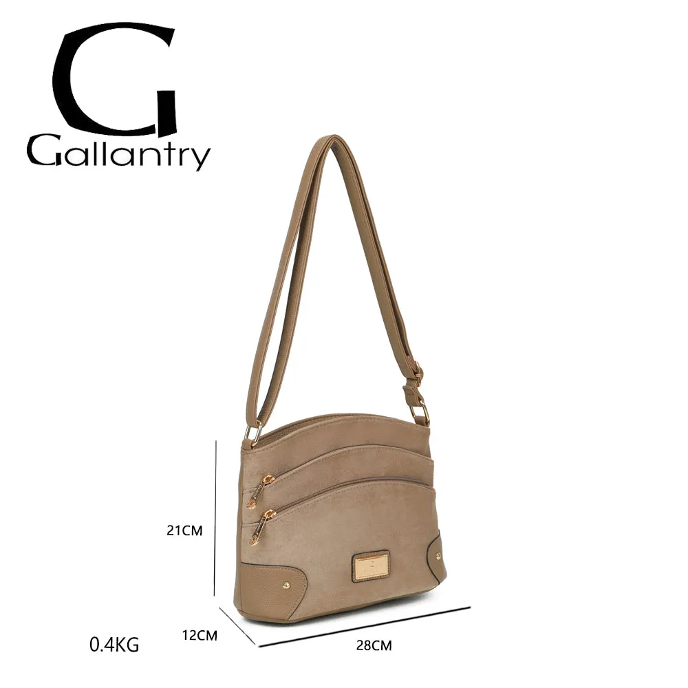 Gallantry L'Organisé Chic bandoulière taupe multipoches