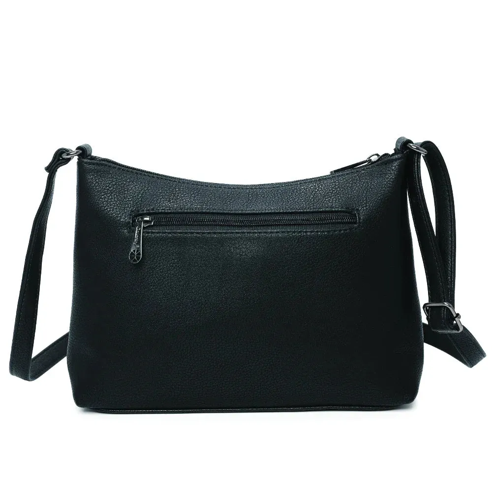 Gallantry Auréane sac bandoulière noir grainé léger
