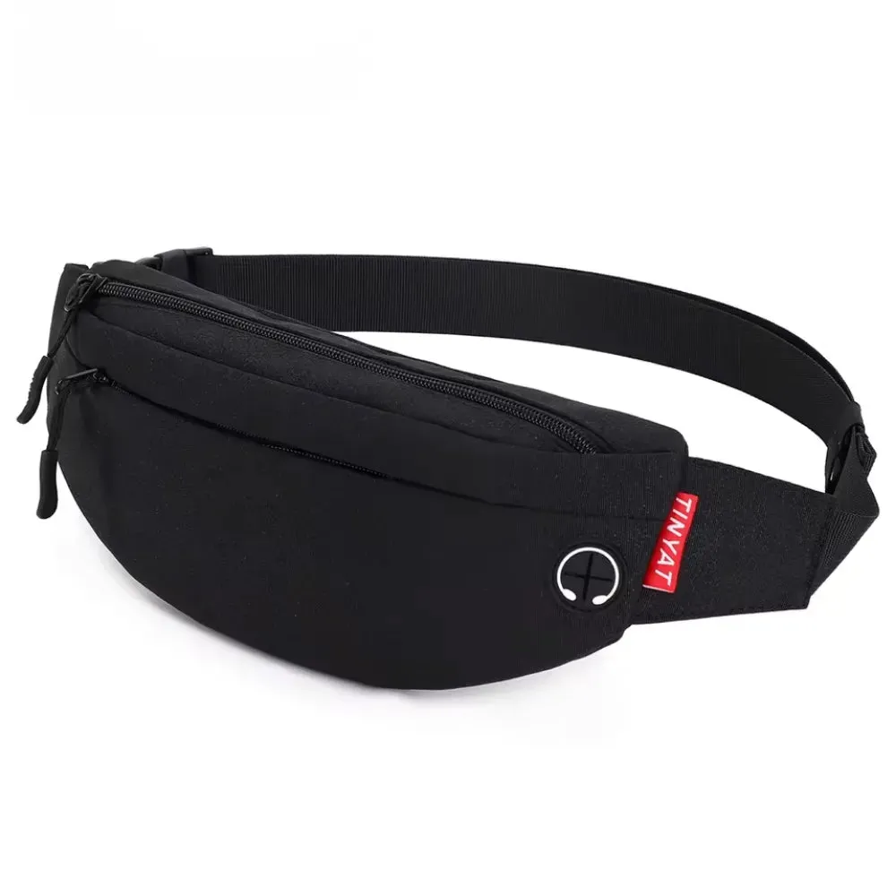 Mon Sacoche Sport Sac Banane Noir Sortie Écouteurs