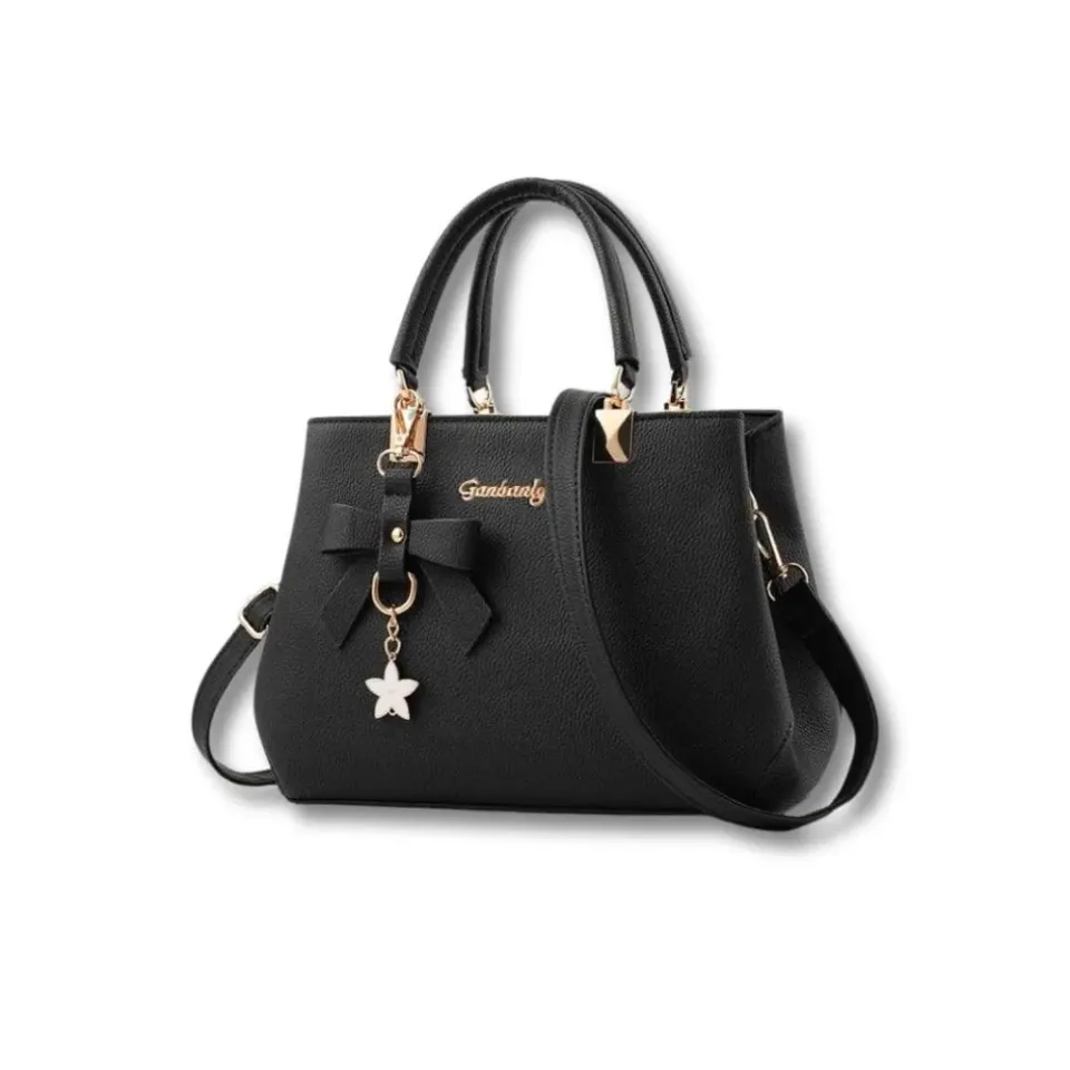 Maison Sacoches Élise sac à main bandoulière cuir noir