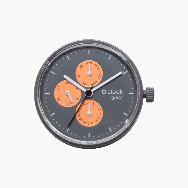 O bag O clock Great Date mécanisme fluo orange
