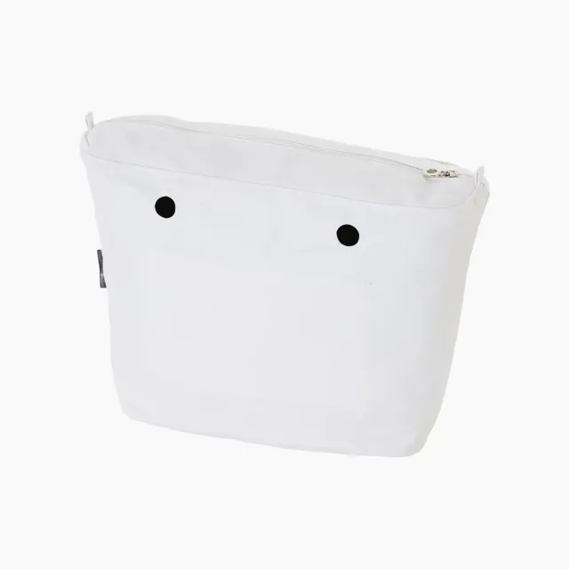 O bag pochette intérieure toile blanche fermeture zippée