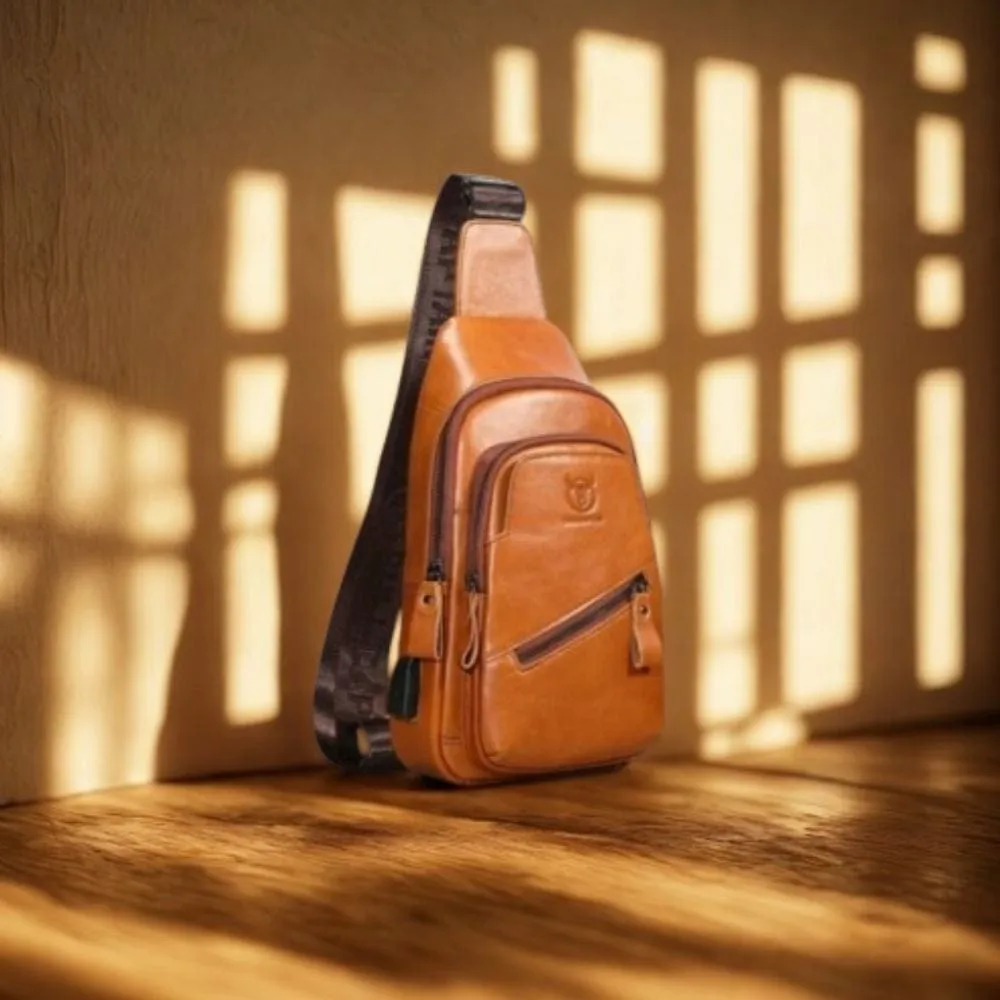 Maison Sacoches Baltik bandoulière homme marron cuir