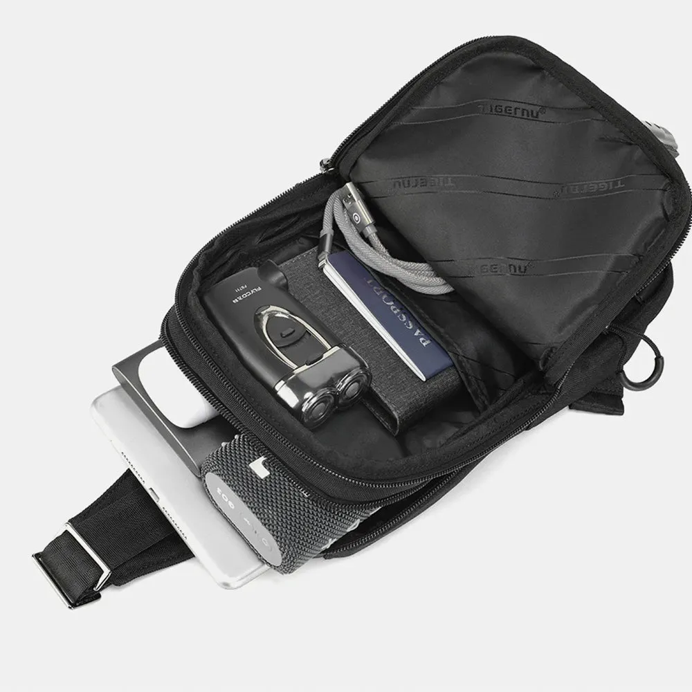 Mon Sacoche Strap+ sac de poitrine noir 4,5L anti-vol