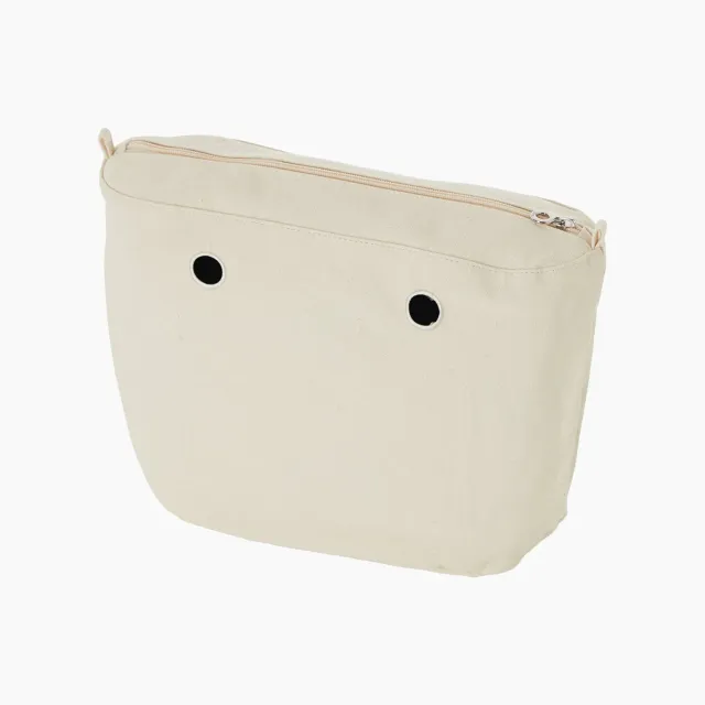 O bag poche intérieure canvas naturel fermeture zippée
