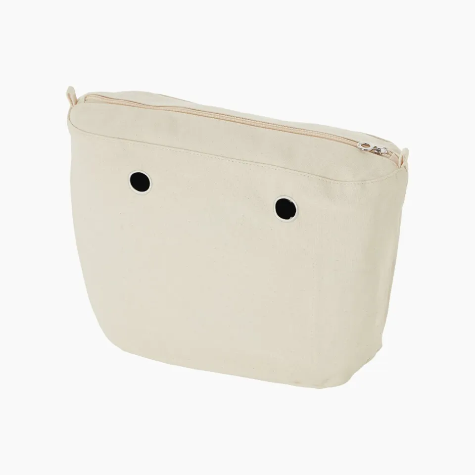 O bag sac intérieur toile naturelle zippé