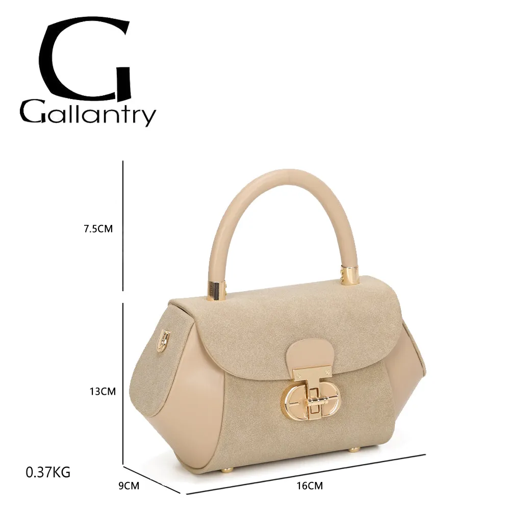 Gallantry La Evana petit sac rabat taupe suédine