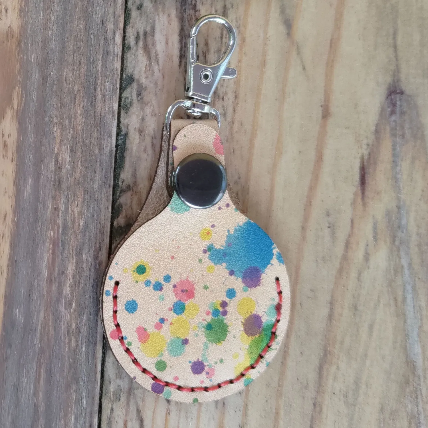 CagnaCuir Atelier Le CuirTag porte-clés cuir splash