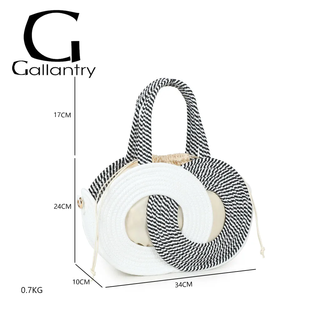 Gallantry Orélya sac tressé rose bandoulière 34cm