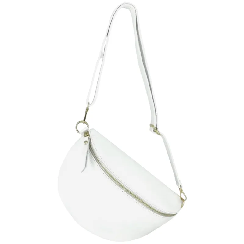Hexagone Cuir Banane Large sac banane cuir bougainvilliers