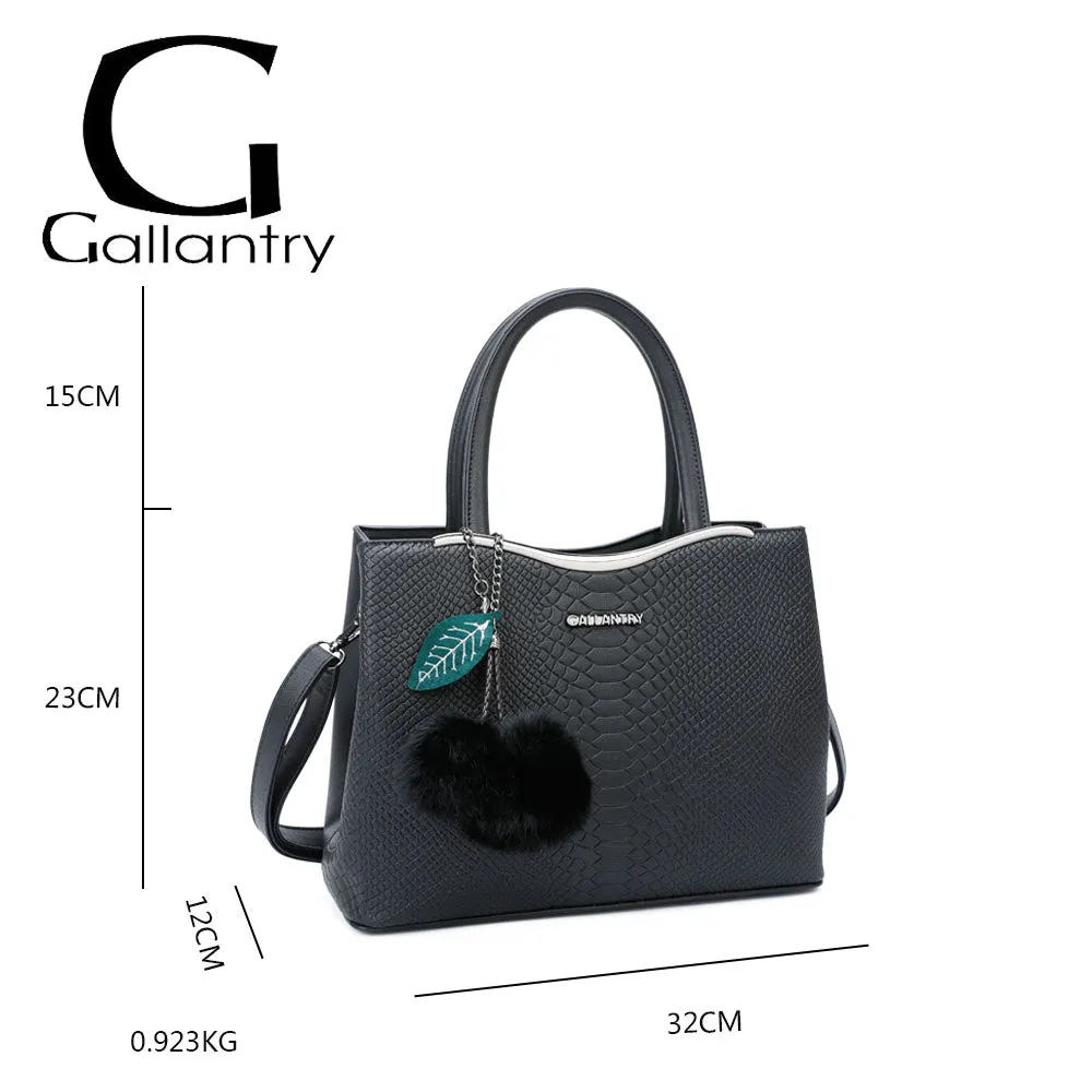 Gallantry Paris Hailey sac à main noir effet serpent