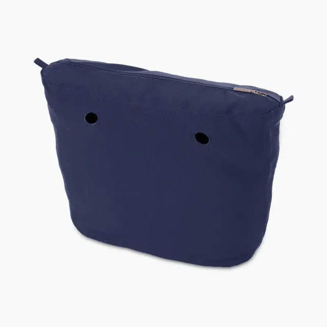 O bag Classique sacca pochette toile bleue zippée