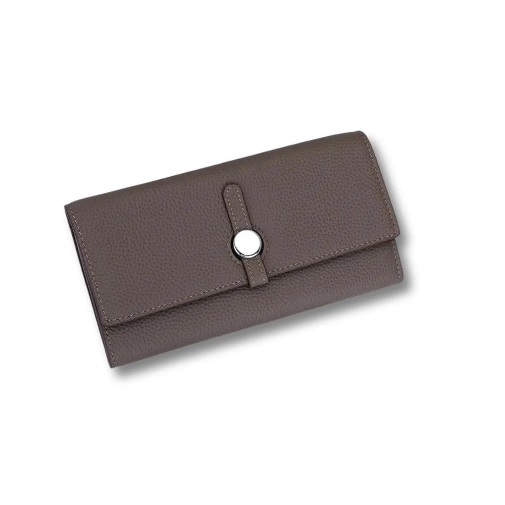 Maison Sacoches Maëlys Pochette Porte-Monnaie Noir Cuir 20 cm