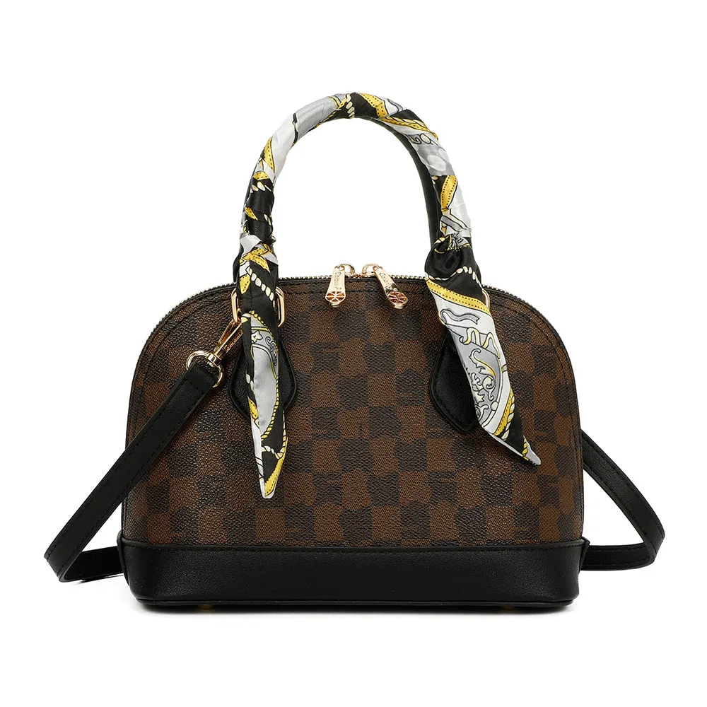 Gallantry Paris Charlotte sac à main marron damier
