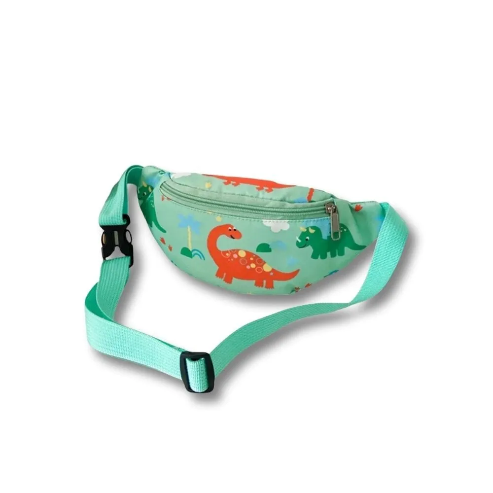 Maison Sacoches Titou Sac Banane Enfant Garcon Bleu Dino 24 cm
