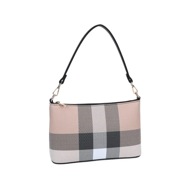 Gallantry Paris Celina sac carreaux taupe baguette