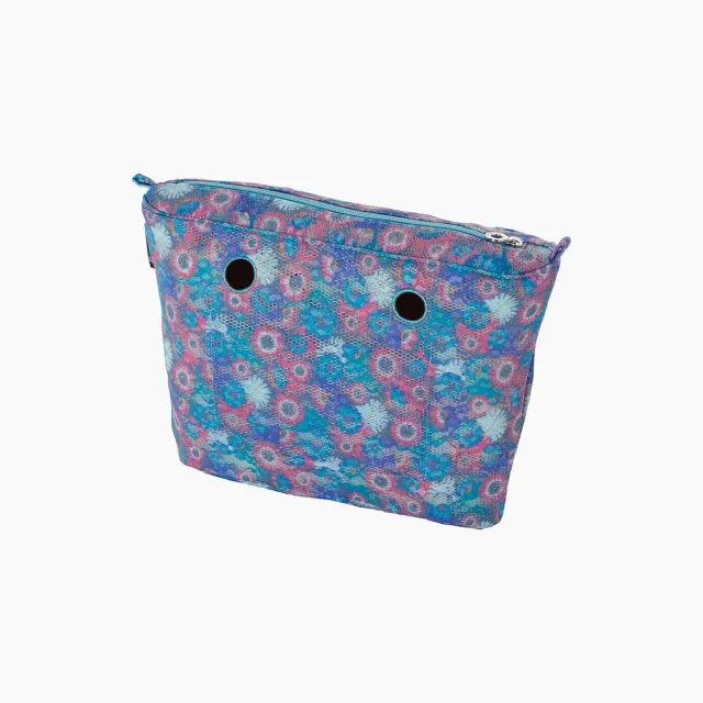 O bag Mini doublure intérieure zip bleu clair lace bloom